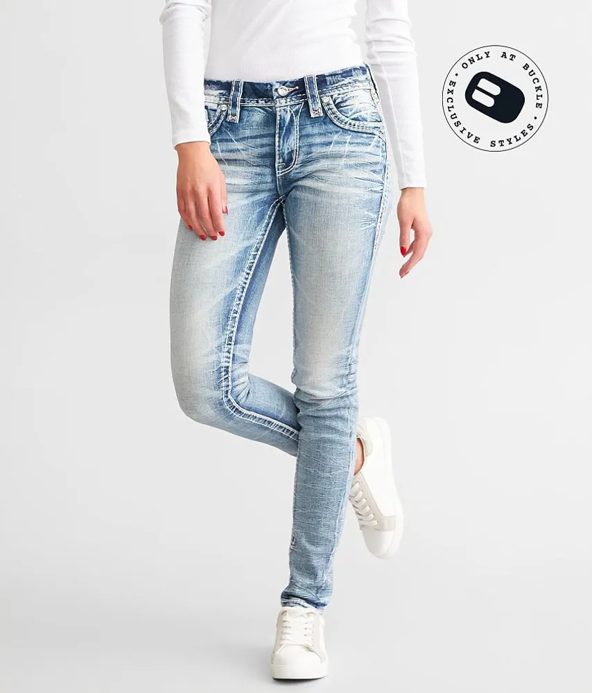Rosewood Mid-Rise Skinny Stretch Jean