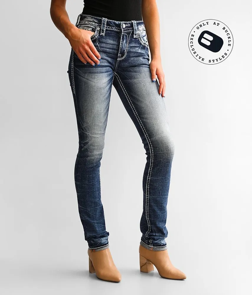 Lisely Mid-Rise Straight Stretch Jean