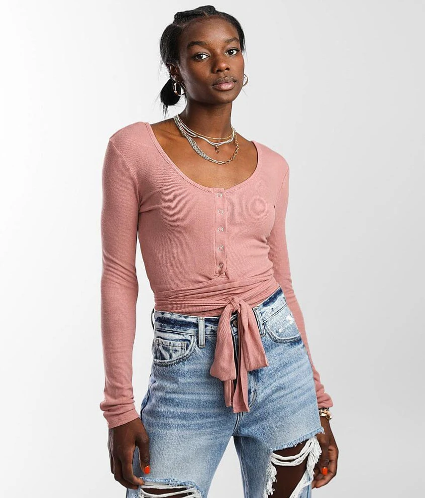 Front Tie Henley