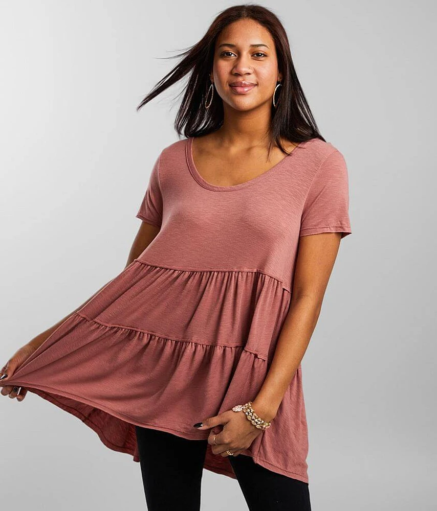 Tiered Babydoll Tunic Top