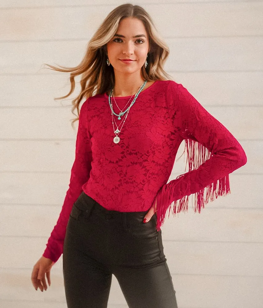 Sterling & Stitch Floral Lace Bodysuit