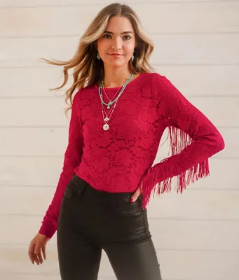 Sterling & Stitch Floral Lace Bodysuit