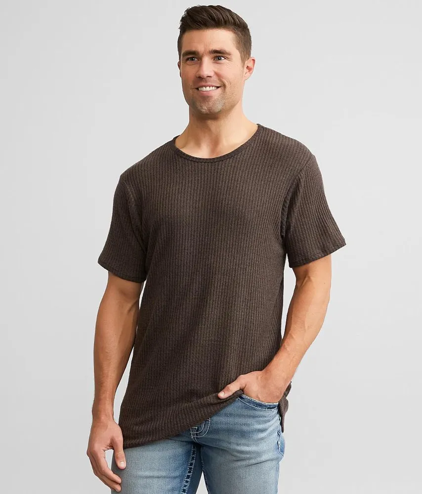 Rustic Dime Brushed Waffle Knit T-Shirt