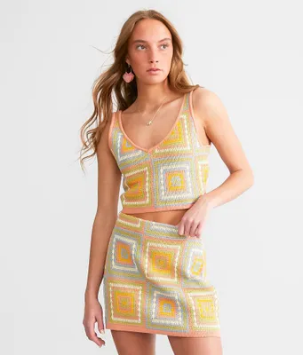 RVCA Shadow Box Cropped Sweater Tank Top