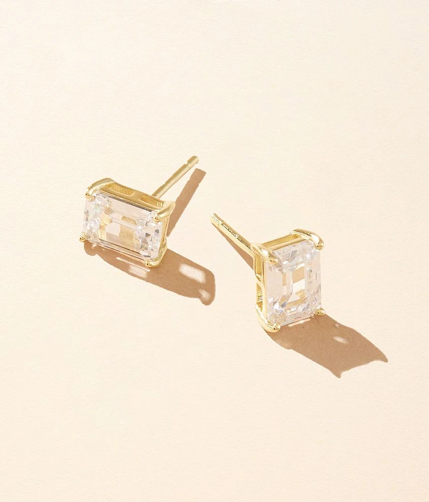 Katie Emerald Cut Earring