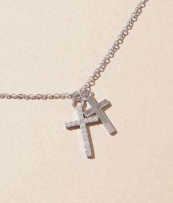 Sahira Jewelry Design Double Cross Necklace