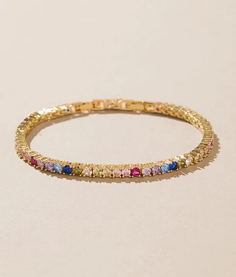 Sahira Jewelry Design Rainbow Tennis Bracelet