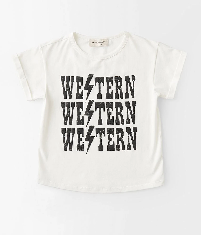 Girls - Saints & Hearts Western Repeat T-Shirt