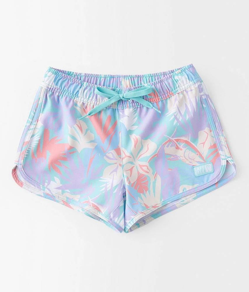 Girls - Retro Tropical Performance Stretch Short