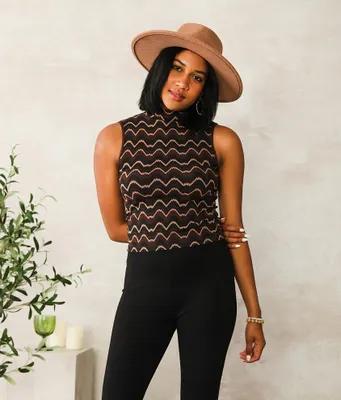 Willow & Root Wave Mock Neck Tank Top