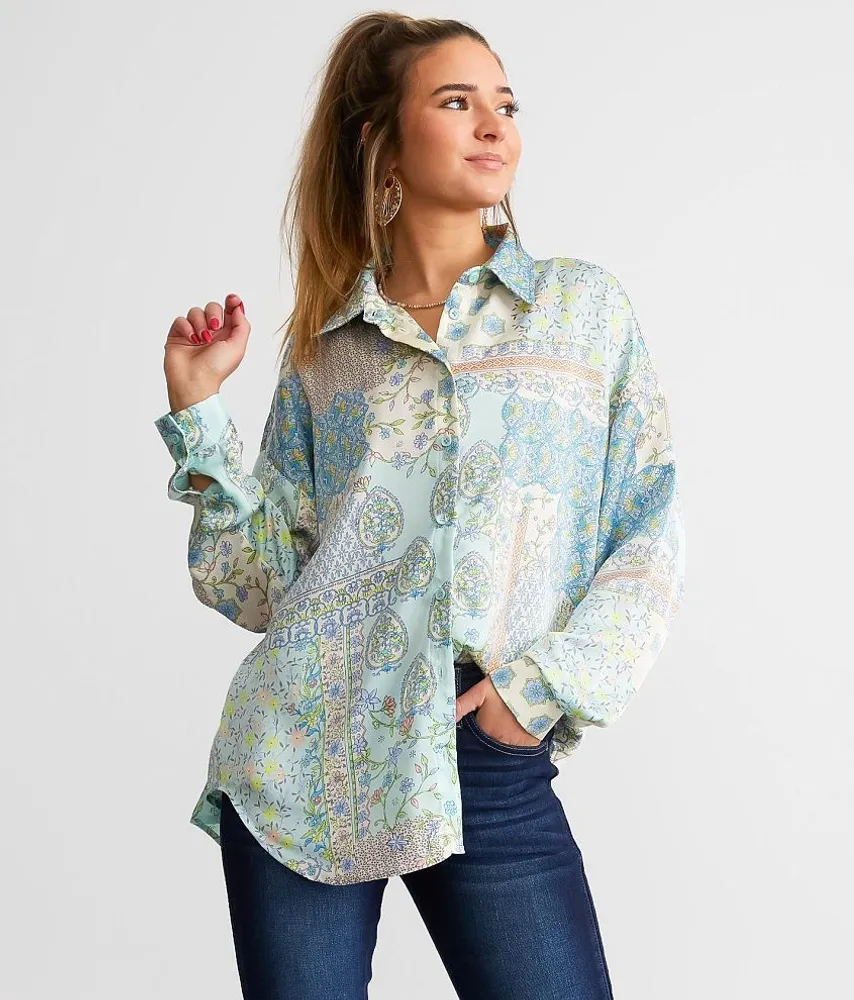 Floral Satin Blouse