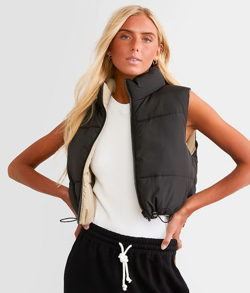 Reversible Cropped Puffer Vest