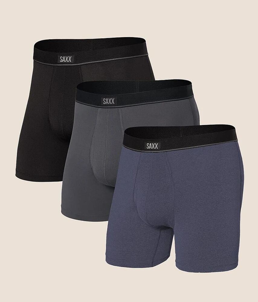 SAXX 3 Pack Essential Cotton Stretch Boxer Briefs