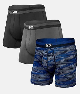 SAXX Sport Mesh 3 Pack Stretch Boxer Briefs
