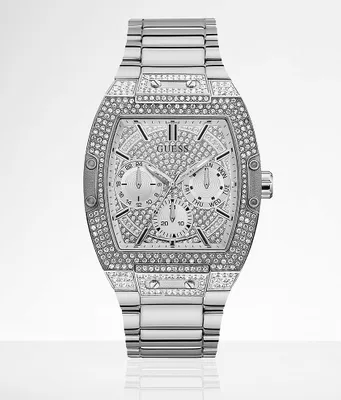 Guess Silver-Tone Glitz Watch