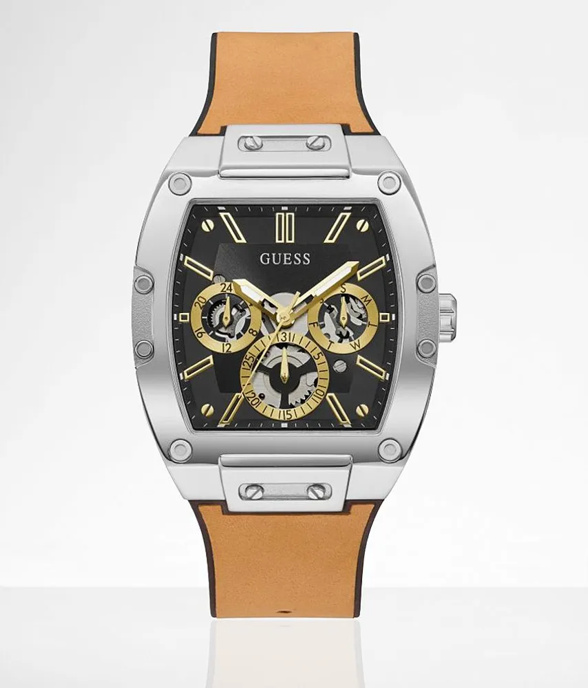 Leather Silicone Flex Watch