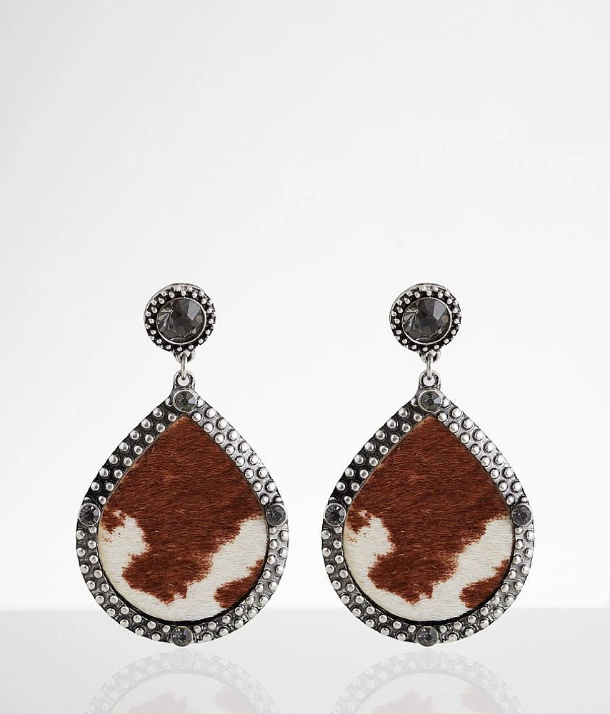 boutique by BKE Cow Print Stud Earring