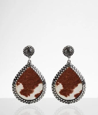 boutique by BKE Cow Print Stud Earring