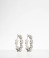 boutique by BKE Twisted Glitz Hoop Earring