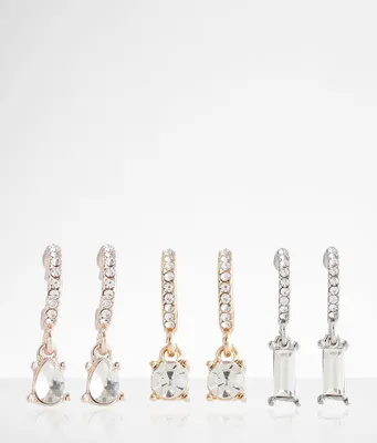 boutique by BKE 3 Pack Glitz Earring Set