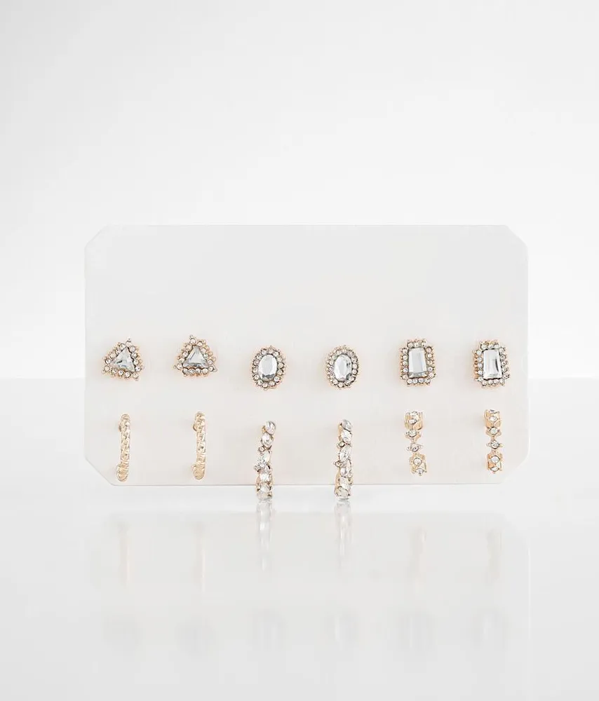 boutique by BKE 6 Pack Glitz Earring Set