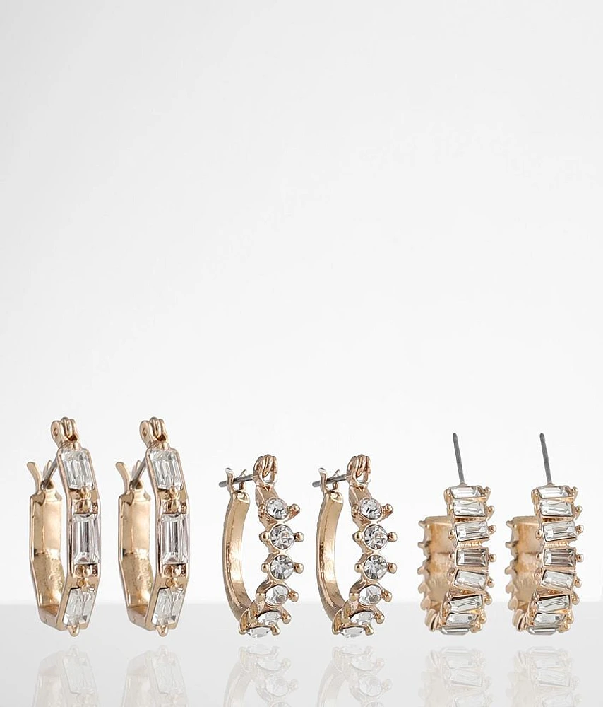 3 Pack Glitz Earring Set