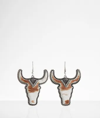 boutique by BKE Western Steer Drop Earring