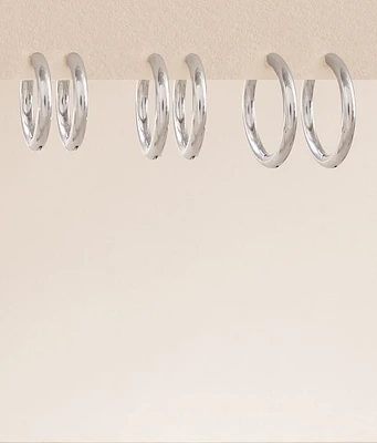 boutique by BKE 3 Pack Hoop Earring Set