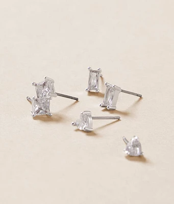 boutique by BKE 3 Pack Rhinestone Earring Set