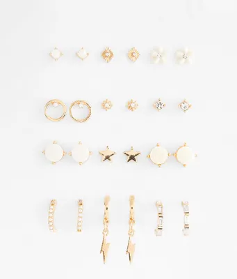 boutique by BKE 12 Pack Glitz Earring Set