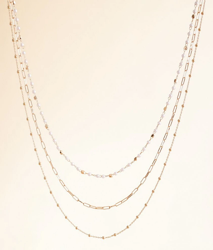 boutique by BKE Faux Pearl Tiered Necklace