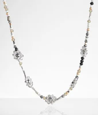 boutique by BKE Beaded Flower Necklace