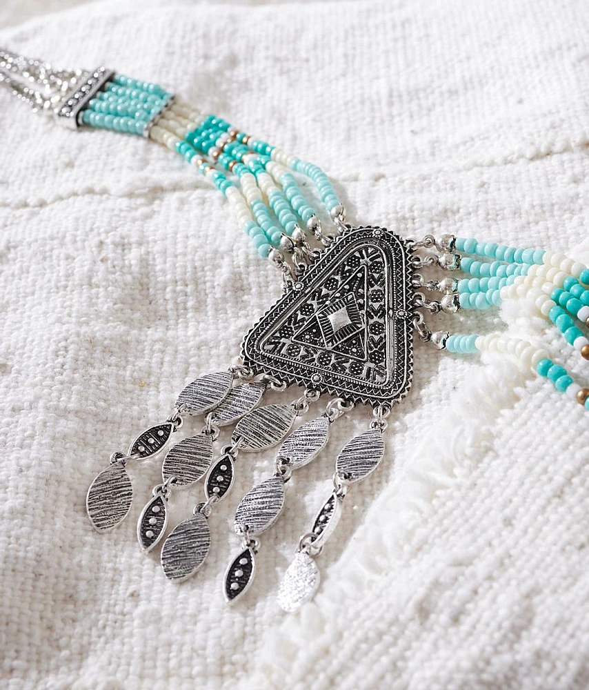 Western Seed Bead Statement Necklace