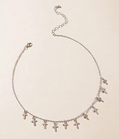 boutique by BKE Glitz Multi Cross Necklace