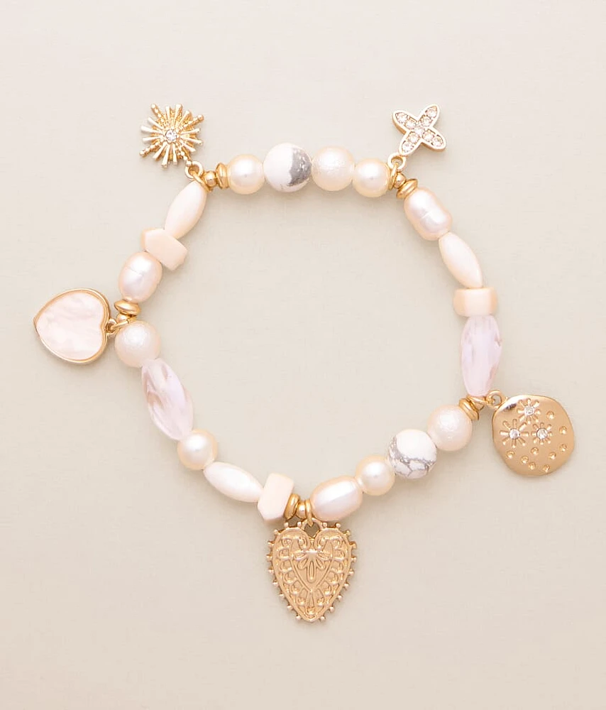 boutique by BKE Beaded Charm Bracelet