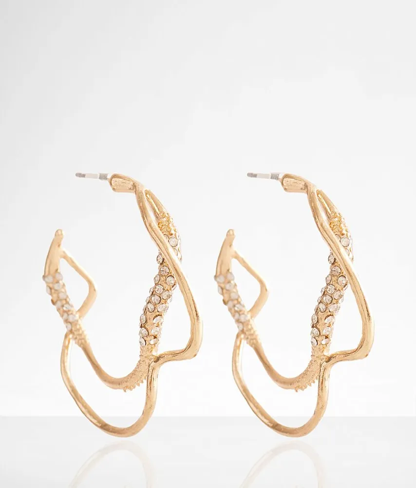 Warped Hoop Earring