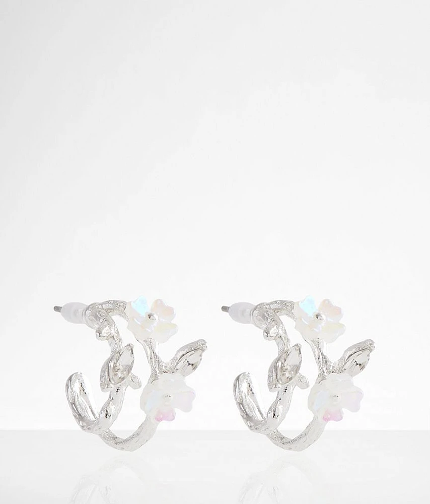boutique by BKE Layered Flower Hoop Earring