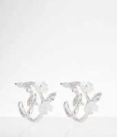 boutique by BKE Layered Flower Hoop Earring