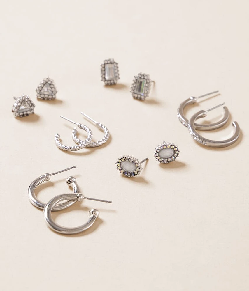 boutique by BKE 6 Pack Glitz Earring Set