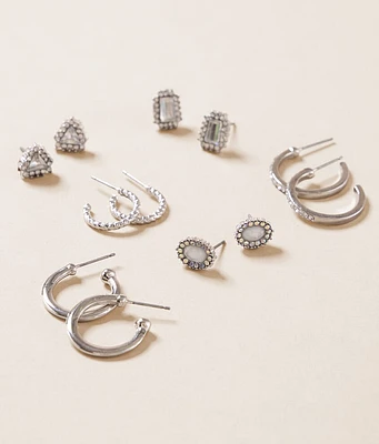 boutique by BKE 6 Pack Glitz Earring Set