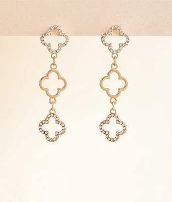 boutique by BKE Glitz Clover Drop Earring