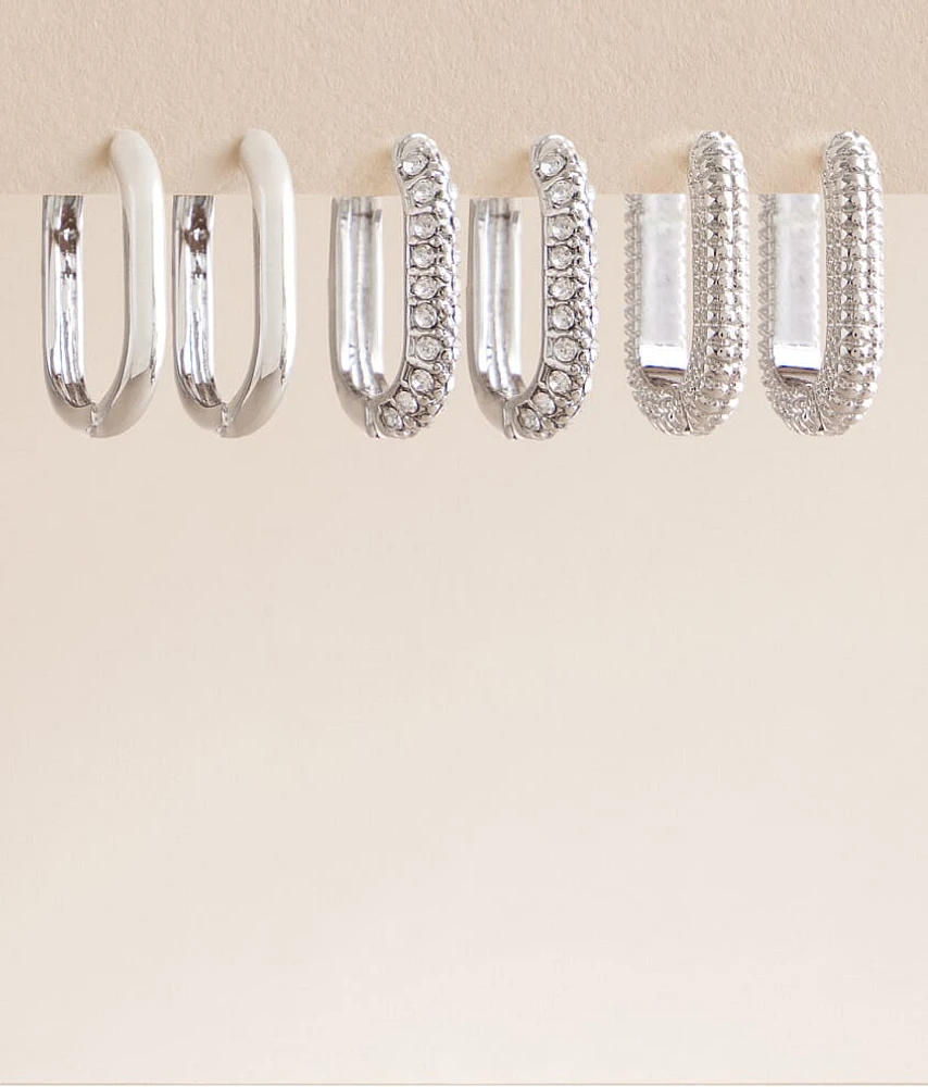 boutique by BKE 3 Pack Hoop Earring Set