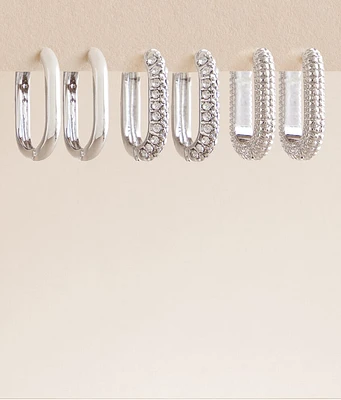 boutique by BKE 3 Pack Hoop Earring Set