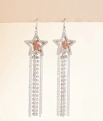 boutique by BKE Star Glitz Fringe Drop Earring