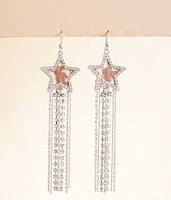 boutique by BKE Star Glitz Fringe Drop Earring