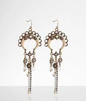 boutique by BKE Stone Fringe Drop Earring