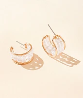 boutique by BKE Faux Pearl Hoop Earring