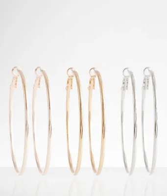 boutique by BKE 3 Pack Hoop Earring Set