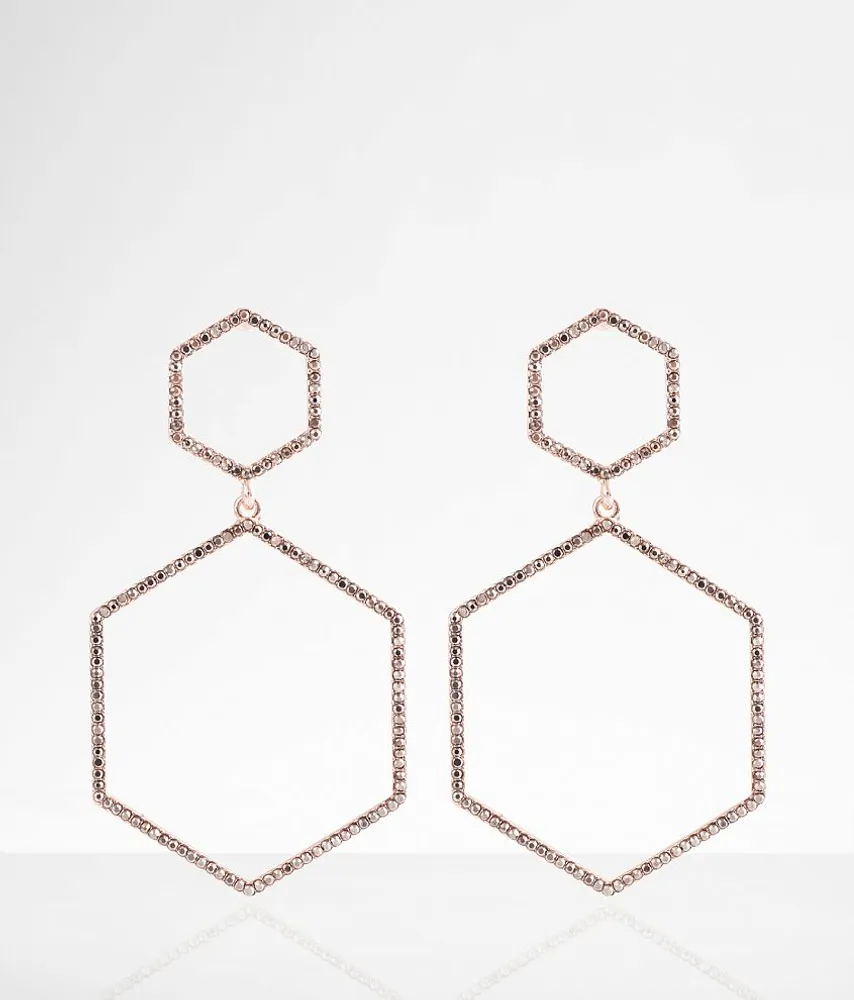 Glitz Hexagon Earring