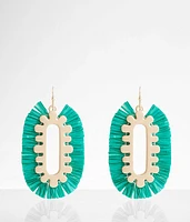 boutique by BKE Raffia Fringe Earring
